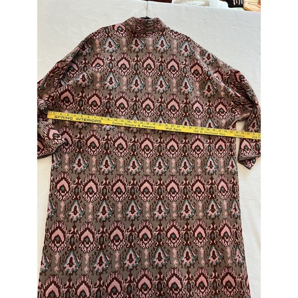 Zara Knit Kimono Coat Special Edition Jacquard Knit Size L Boho Sweater - Picture 7 of 14